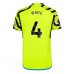 Arsenal Benjamin White #4 Kopio Vieras Pelipaita 2023-24 Lyhyet Hihat